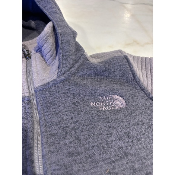 North Face Women's Size Small Full-zip Fleece Hoodie Amazing Condition Gray - Picture 2 of 12